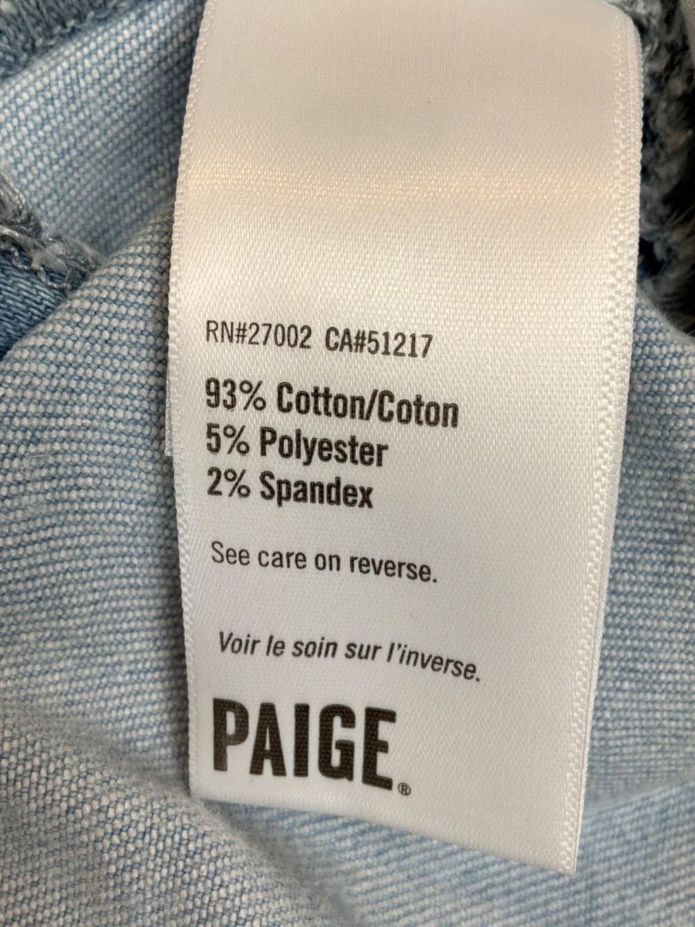 New PAIGE Harper Denim Jumpsuit in Light Blue Wash Size 2 - Picture 11 of 12